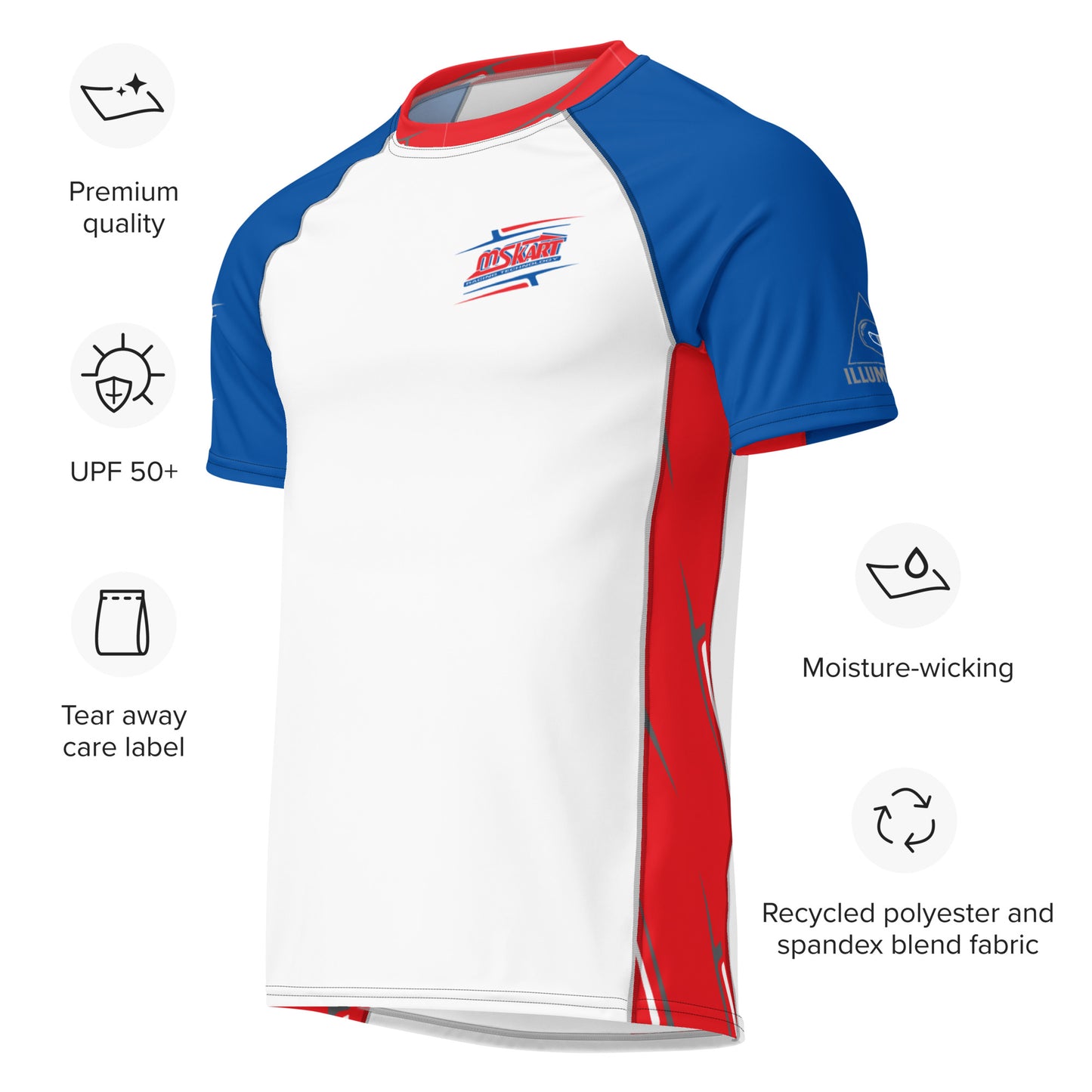 MS KART men’s rash guard / Under Shirt (Short Sleeve)